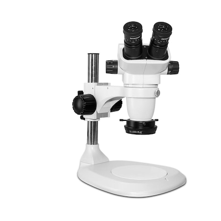 Scienscope SSZ Stereo Zoom Binocular With Low-Profile LED Light On Lab Stand SZ-PK1-R3E